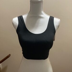 True & Co Black Scoop Neck Bra size L NWT